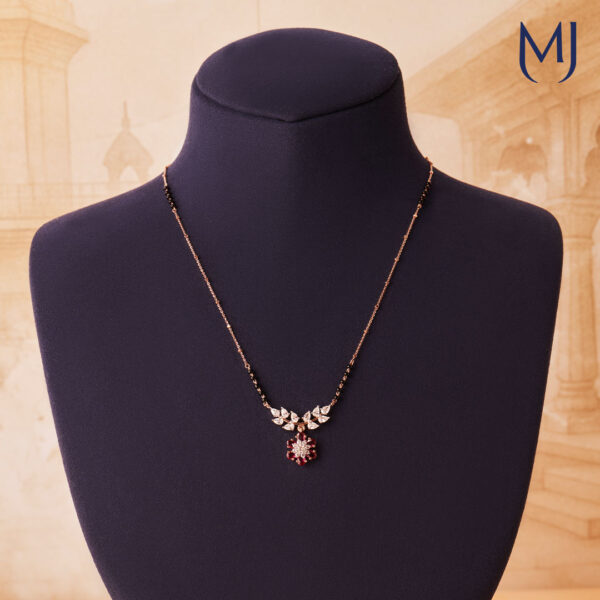 Light weight real diamond mangalsutra