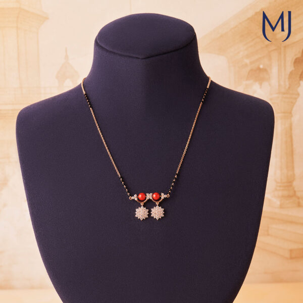 Light weight real diamond mangalsutra