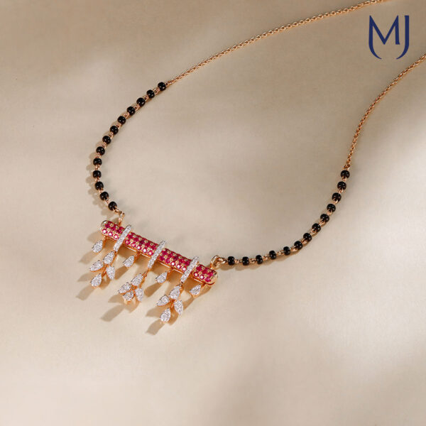 Real diamond mangalsutra