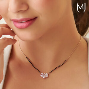 Light weight real diamond mangalsutra