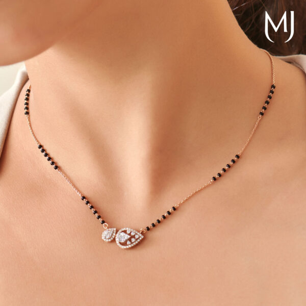 Light weight real diamond mangalsutra