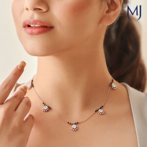 Light weight real diamond mangalsutra