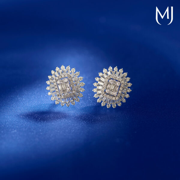 Light weight real diamond earrings