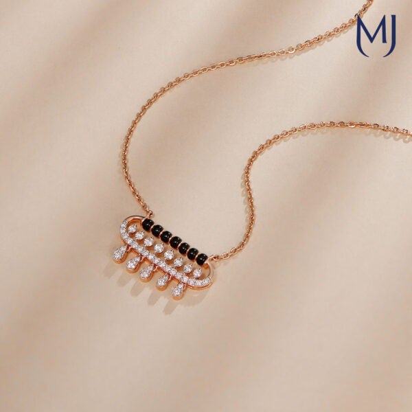 Light weight real diamond mangalsutra