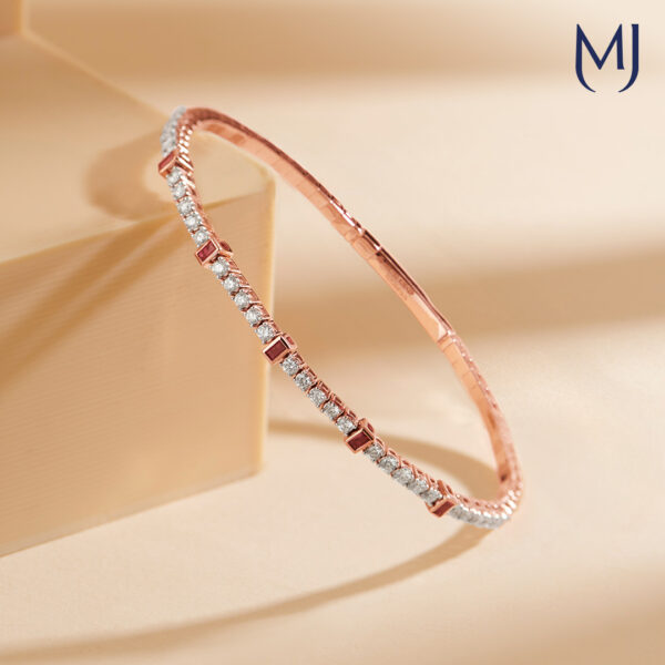 Light weight real diamond bangle