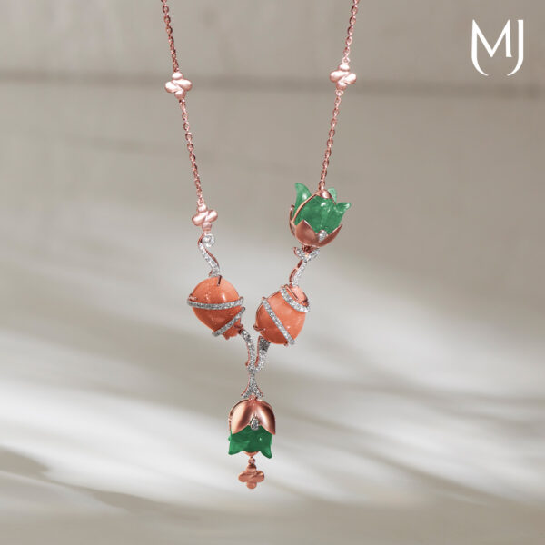 Real diamond pendant set