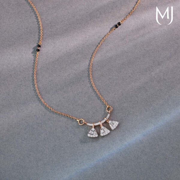 Real diamond mangalsutra