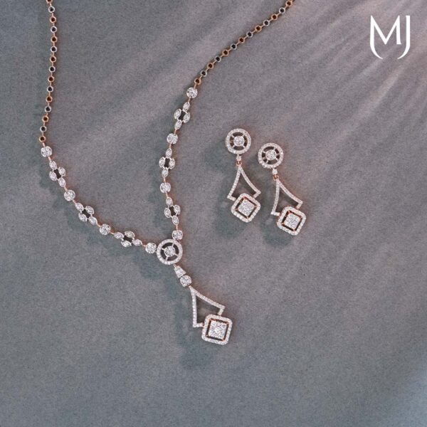 Real diamond necklace set