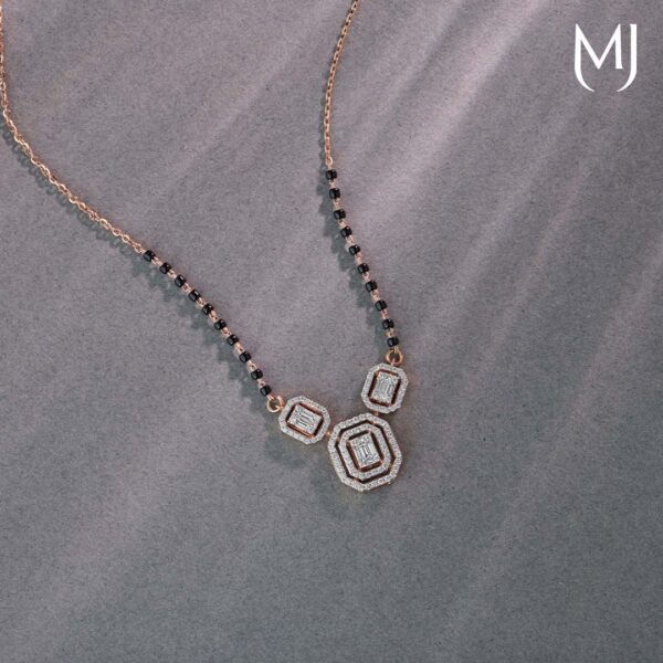 Real diamond mangalsutra