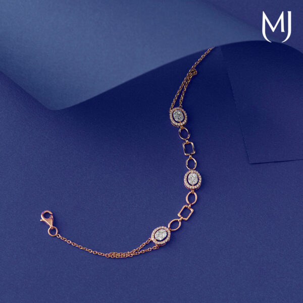 Light weight real diamond bracelet