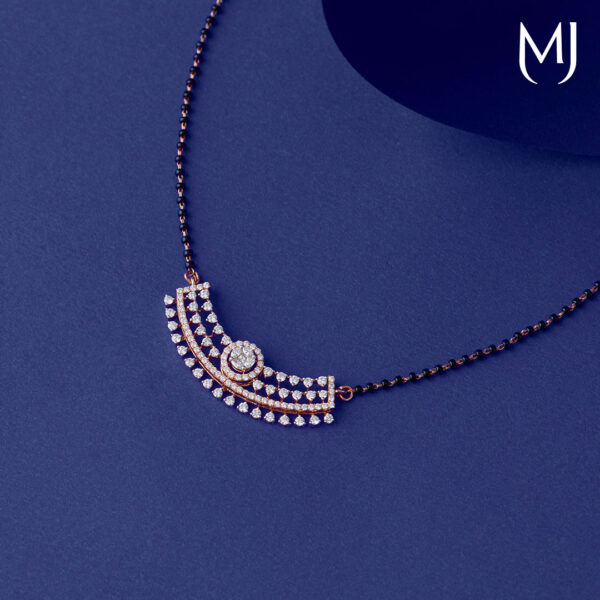 Light weight real diamond mangalsutra