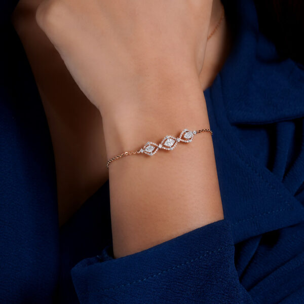 Light weight real diamond bracelet
