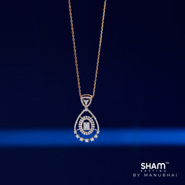 Real diamond pendant set