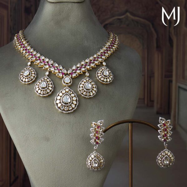 Rajvanshi polki necklace set