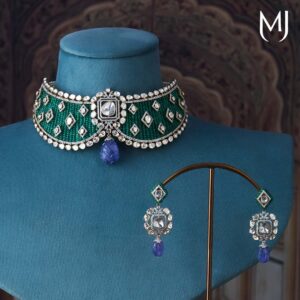 14kt vahini polki necklace set