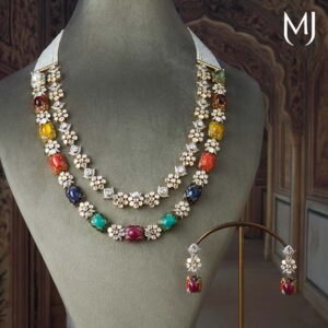 14kt rajratni polki necklace set