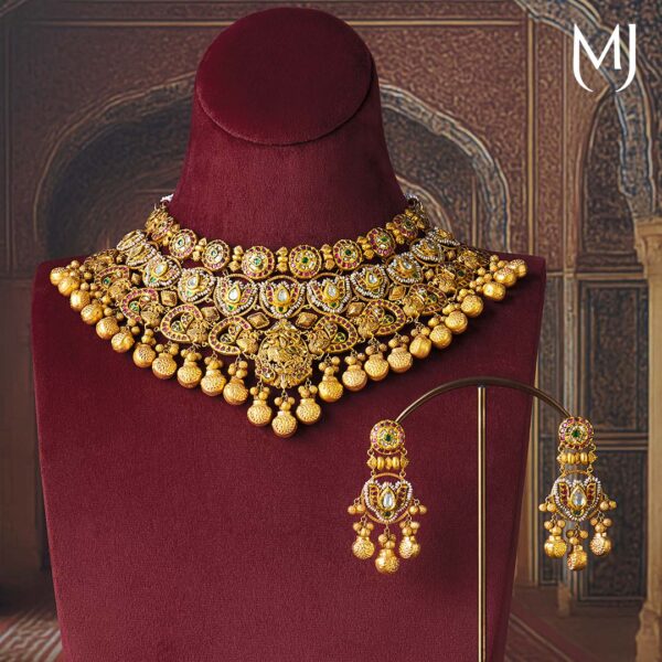 Antique Bridal Necklace Set (22K) Design
