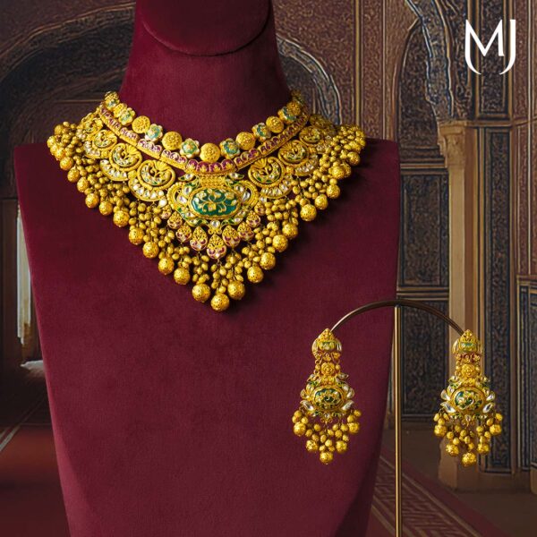22kt hastkala heritage necklace set