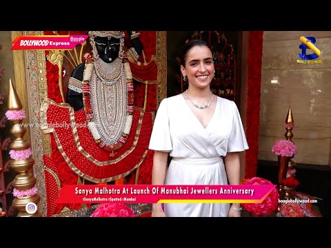 Manubhai jewellers | sanya malhotra shines bright at manubhai jewellers' anniversary edit collection launch