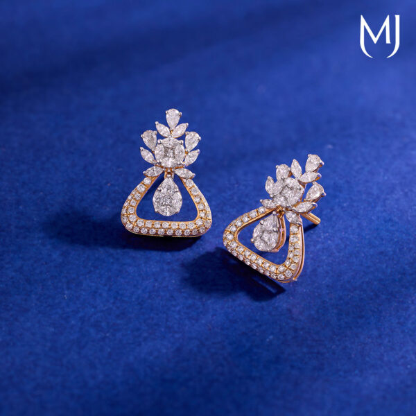 Light weight real diamond earrings