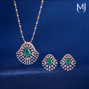 Real diamond pendant set