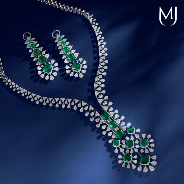 Real diamond necklace set