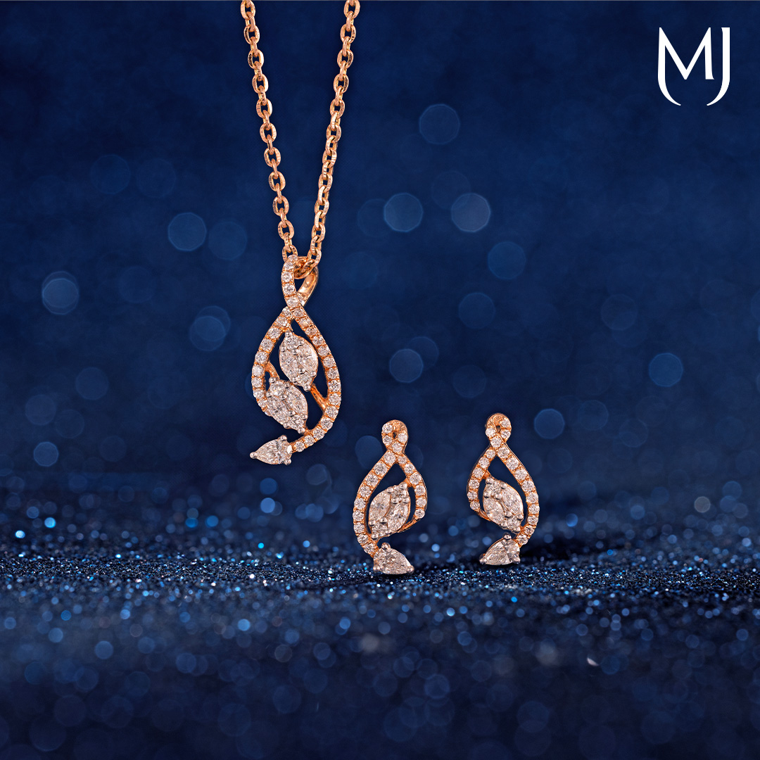 necklace set diamond pendant with earrings