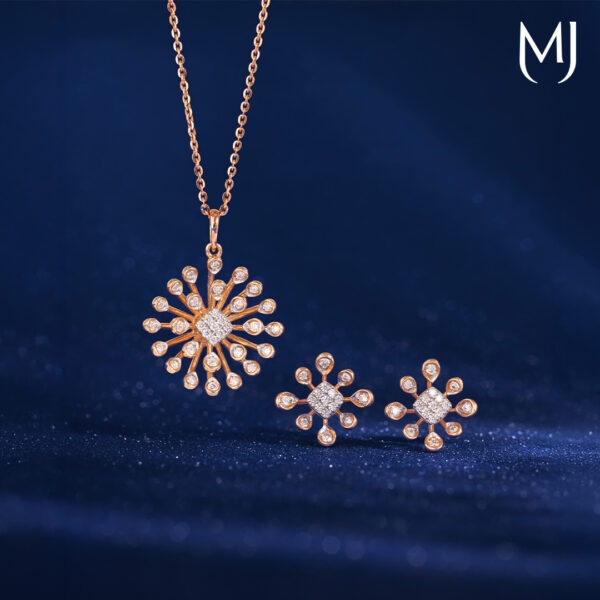 Light weight diamond pendant set