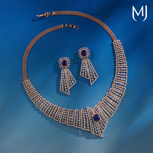 Real diamond necklace set