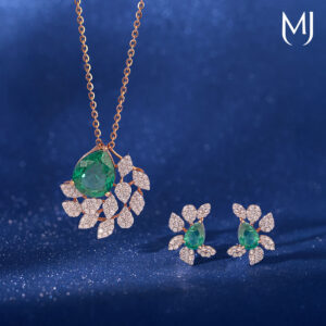 Real diamond pendant set