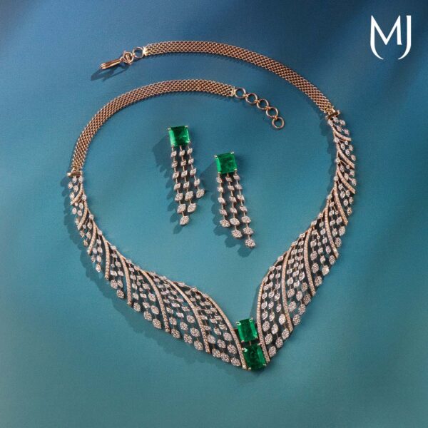 Real diamond necklace set