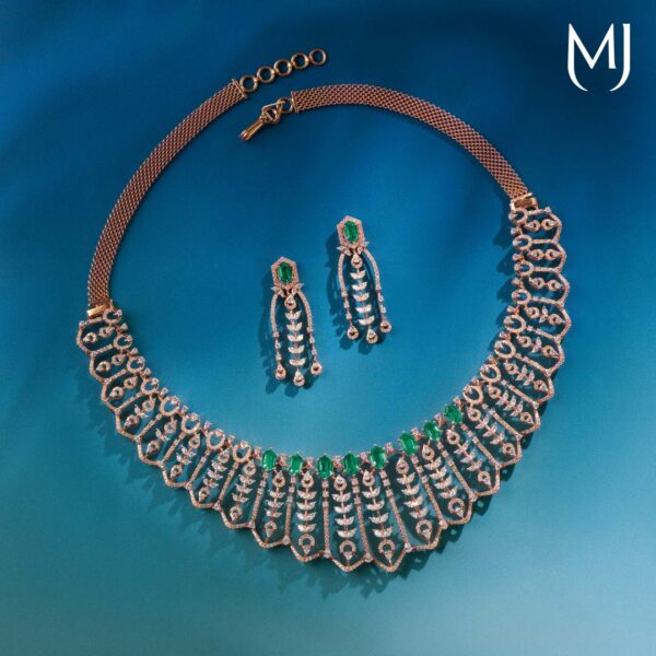 Real diamond necklace set