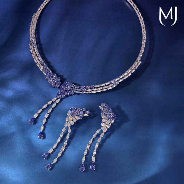 Real diamond necklace set