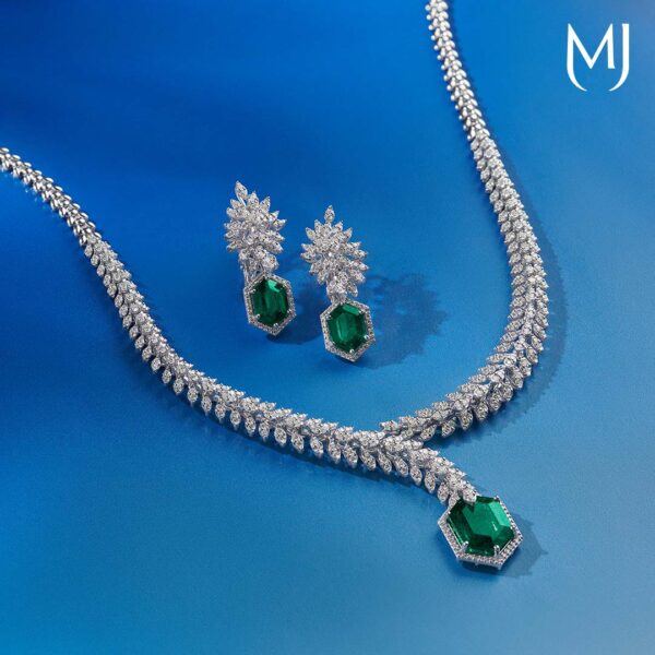 Real diamond necklace set