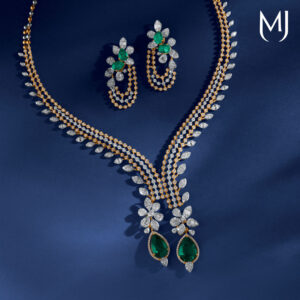 Real diamond necklace set