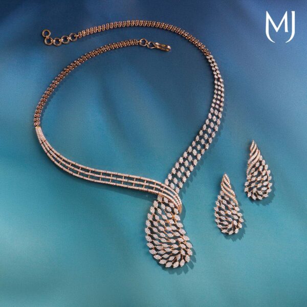 Real diamond necklace set