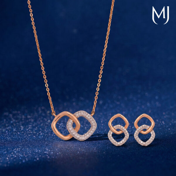 Real diamond pendant set