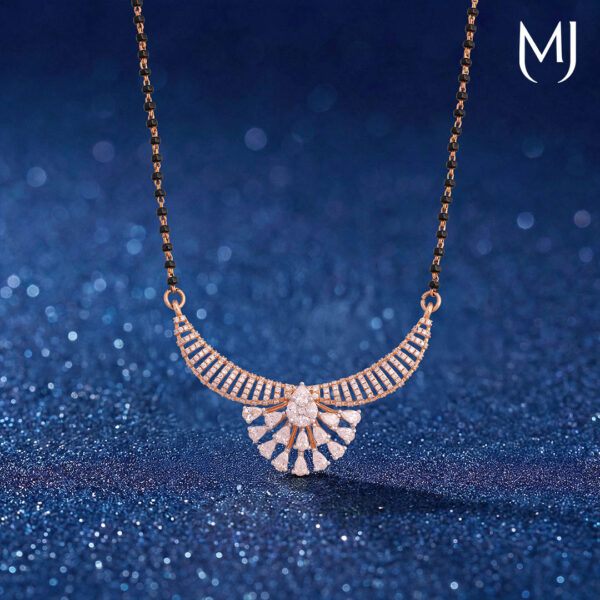 Real diamond mangalsutra