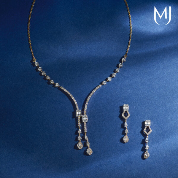 Real diamond necklace set