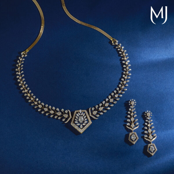 Real diamond necklace set