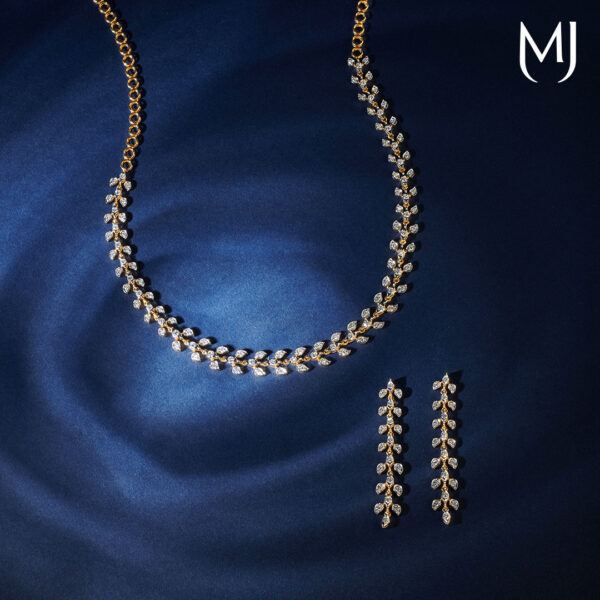 Real diamond necklace set