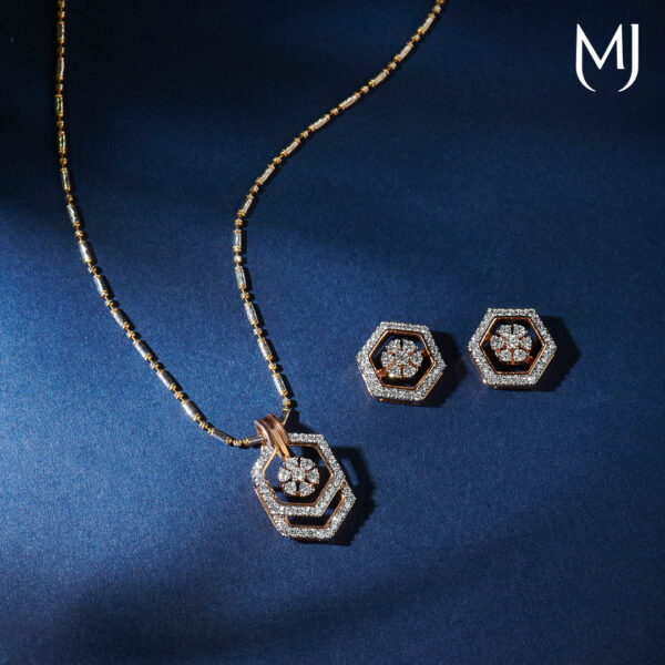 Real diamond p set pendant