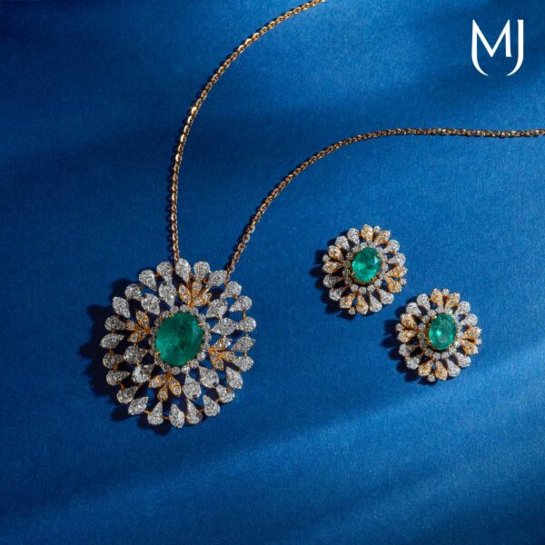 Real diamond necklace set