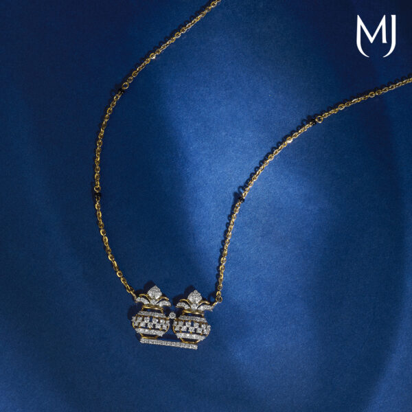Real diamond mangalsutra