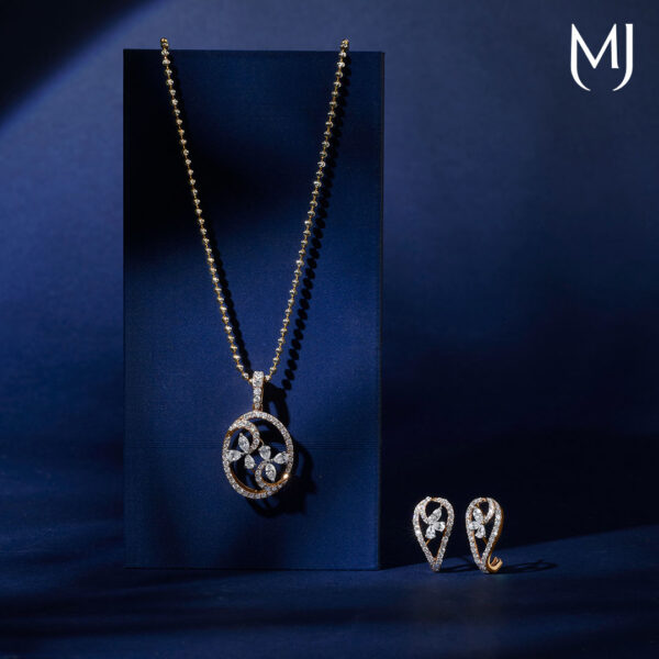 Real diamond p set pendant