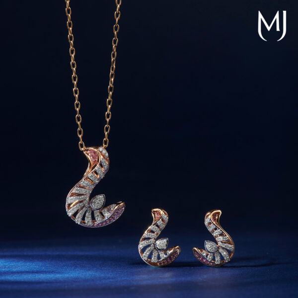 Real diamond p set pendant