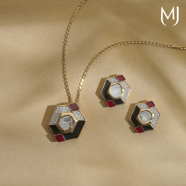 Polki pendant set