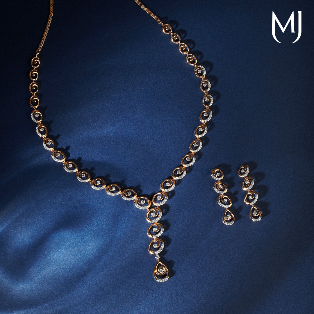 Real diamond necklace set