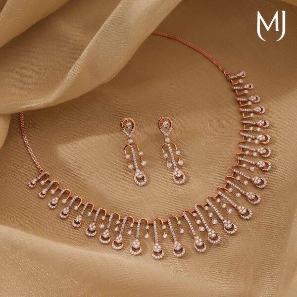 Real diamond necklace set