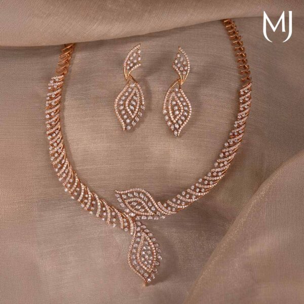 Real diamond necklace set